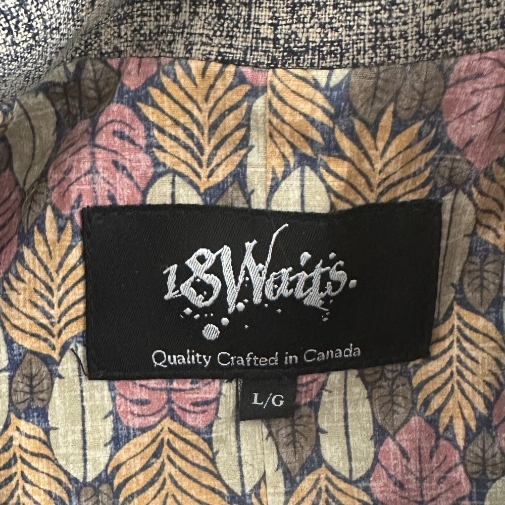 Men's - 18 WAITS - NWT Textured Jacket with Botanical Print Lining - Picture 11 of 15